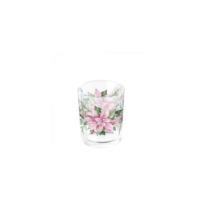 Photophore Ambiente poinsettia rose