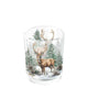Photophore Ambiente cerf d'hiver blanc dia.5,5x6,6cm verre