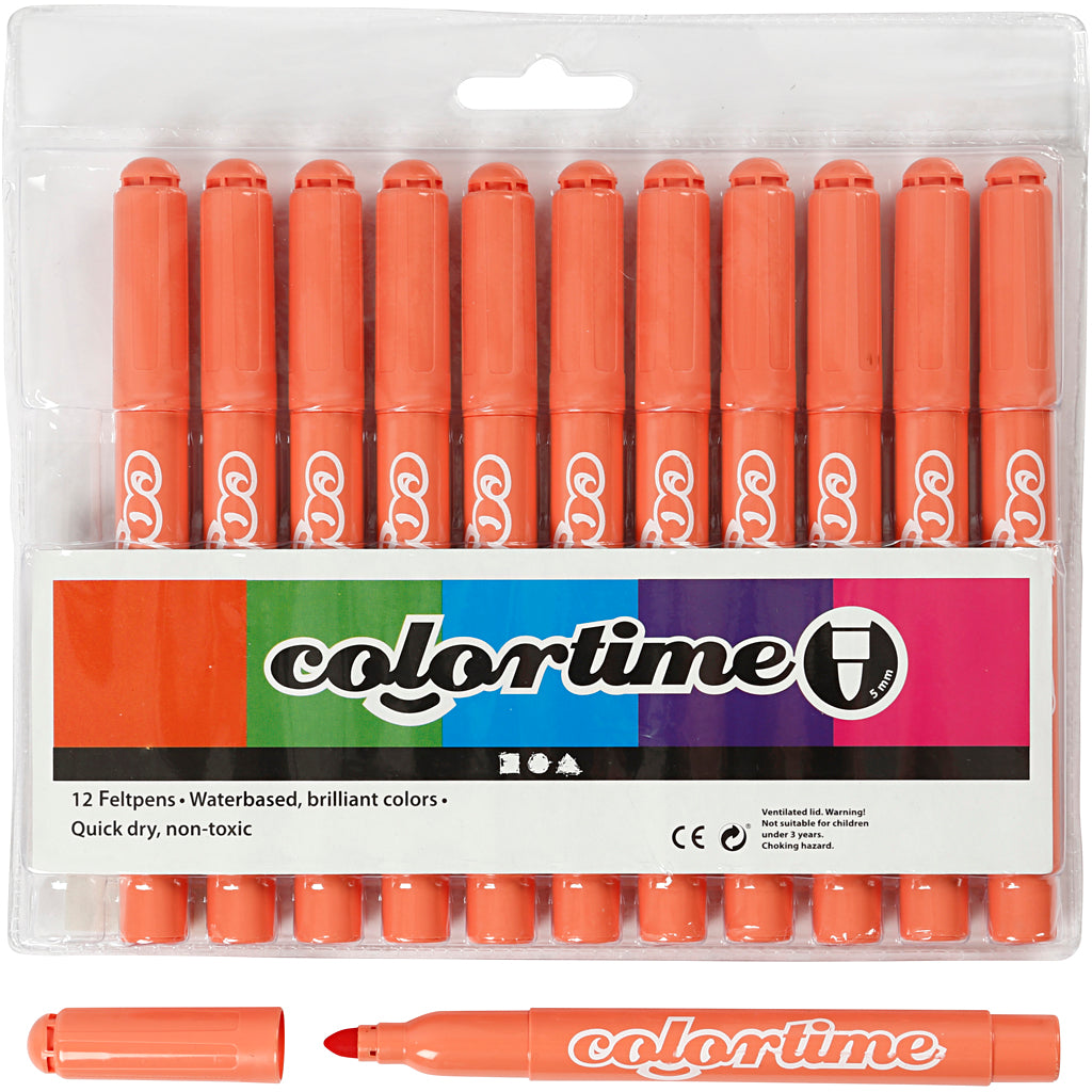 Stylos géants mandarine, 12 pcs.