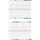 Stylo à dessin Creativ company, largeur de trait 1+8 mm, couleurs pastel, couleurs standard, 24 pièces 1 boîte