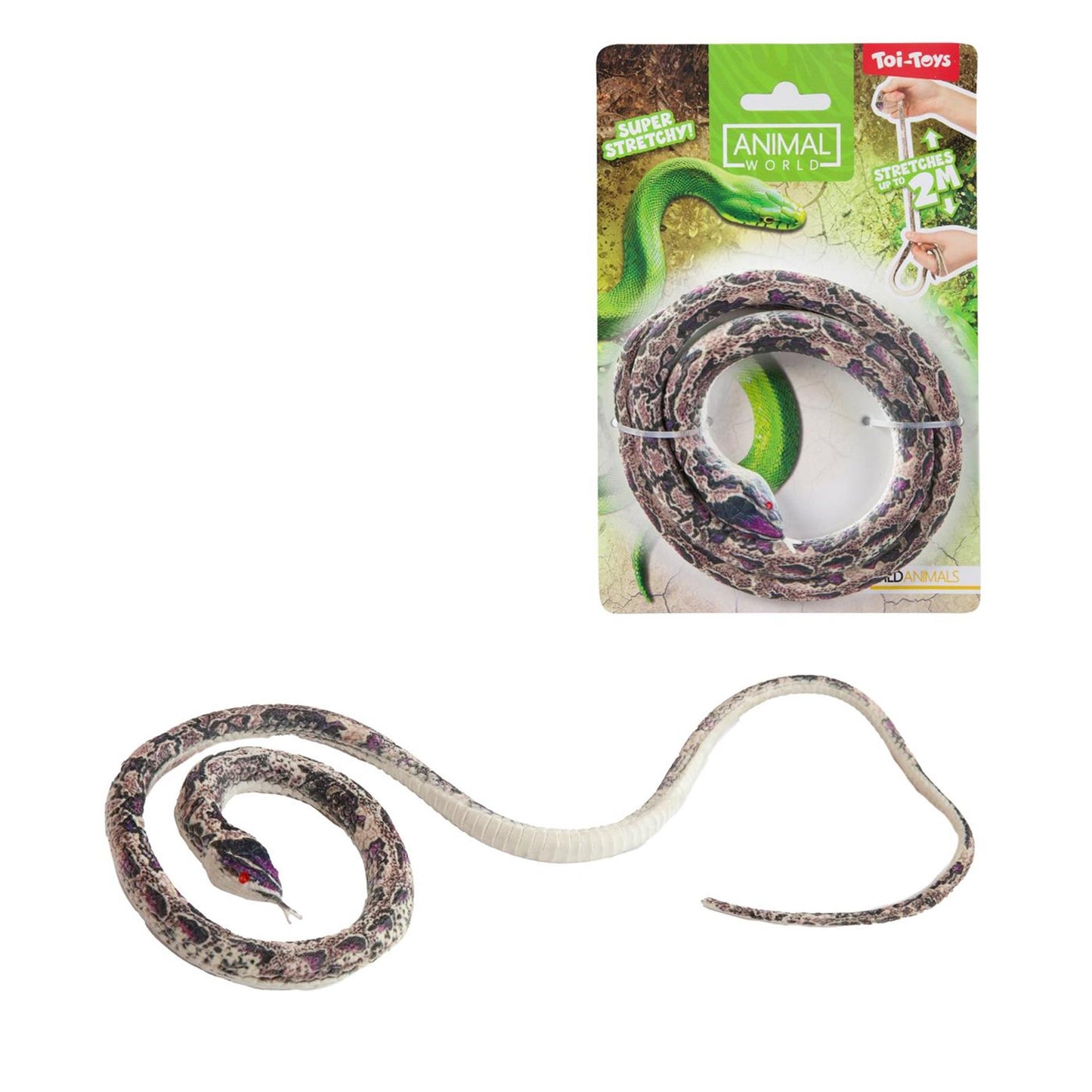 Toi-toys monde animal serpent réaliste 60cm