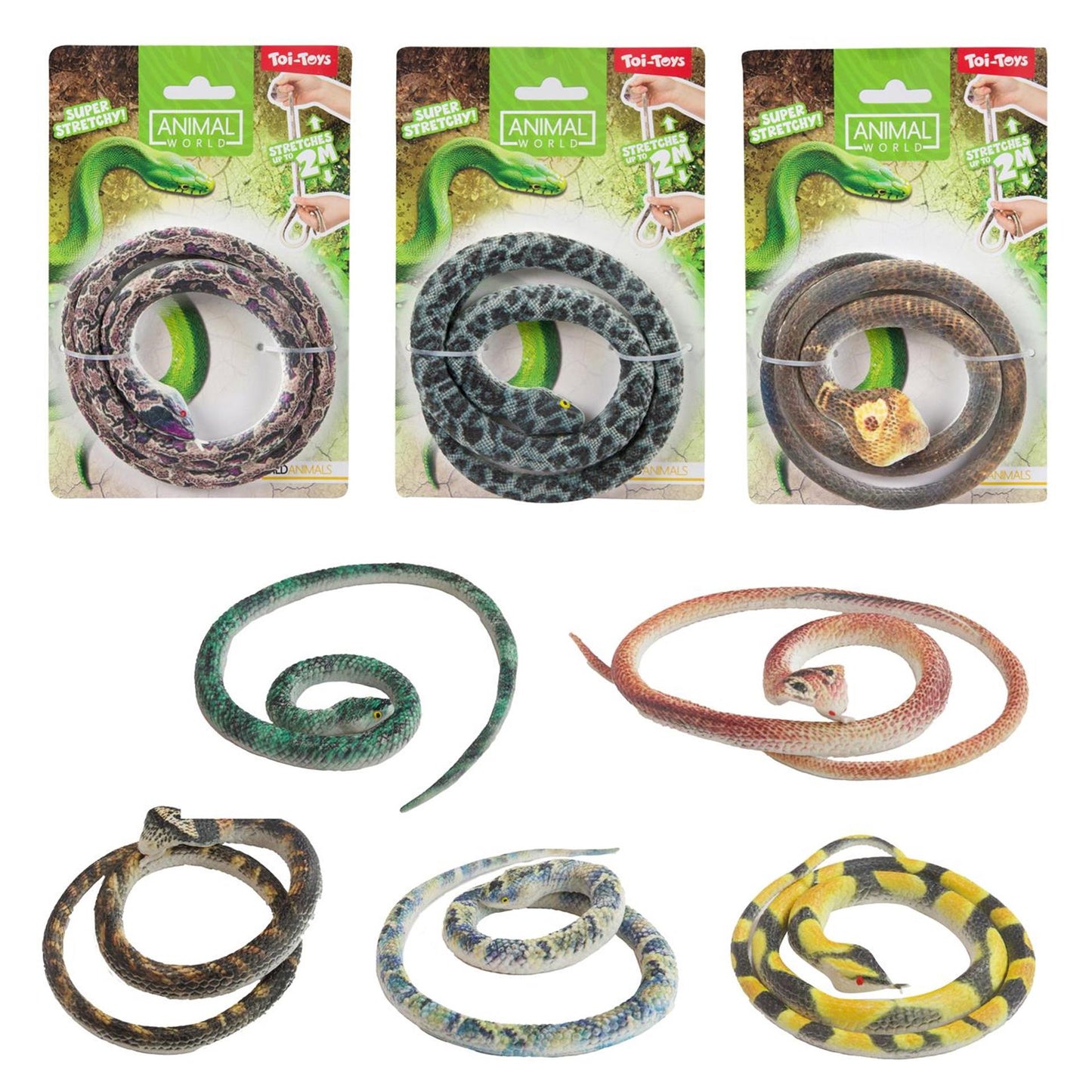 Toi-toys monde animal serpent réaliste 60cm