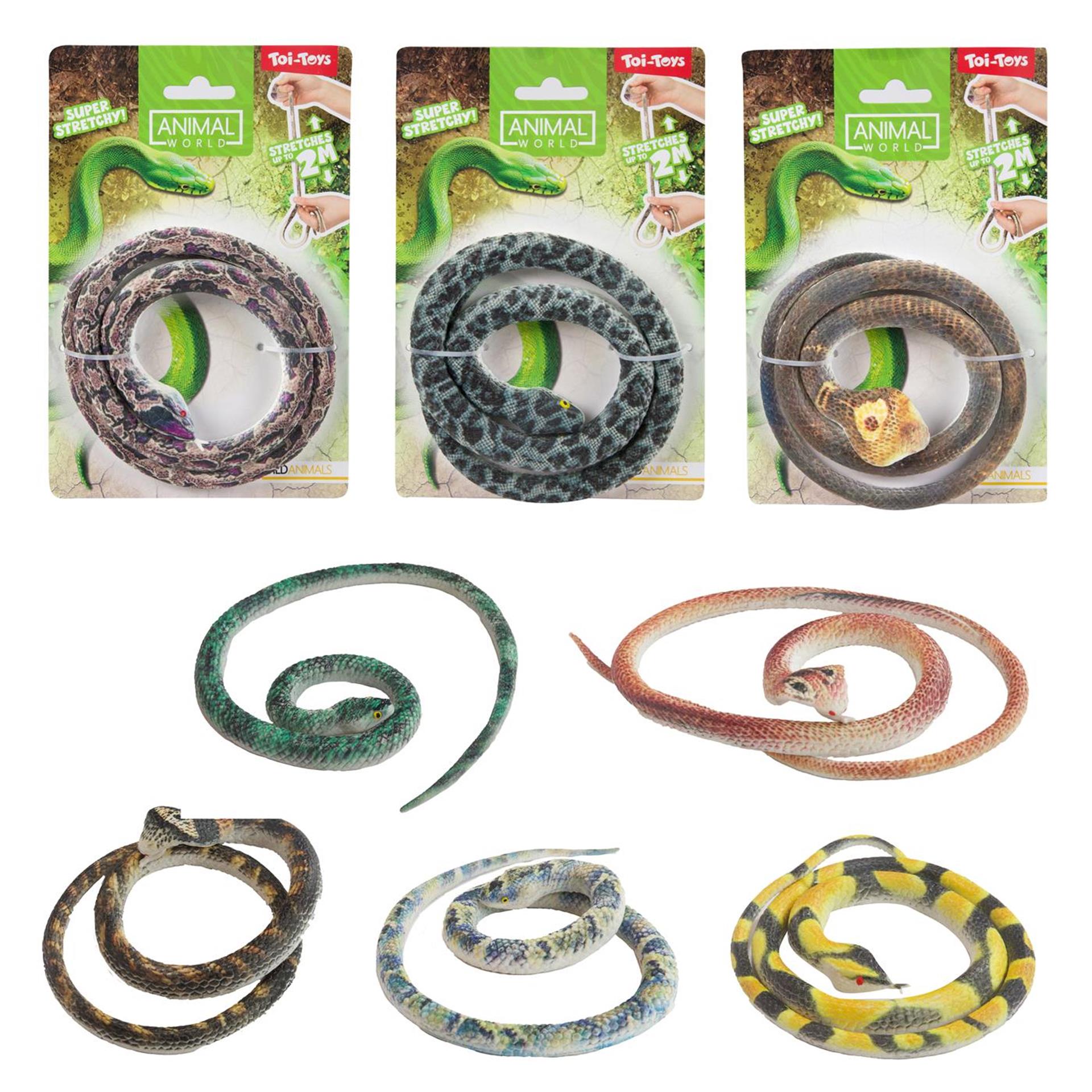 Toi-toys monde animal serpent réaliste 60cm