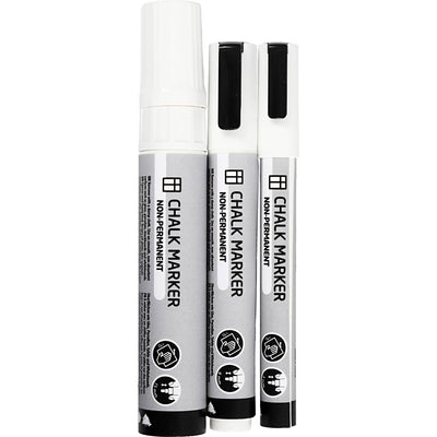 Creativ Company Chalkstifts White, 3e.