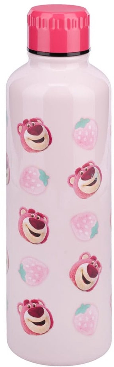 Paladone Loto Bouteille d'eau en métal rose avec bouchon à vis, bouteille réutilisable en acier inoxydable 500 ml, produit sous licence officielle Disney Pixar Toy Story pour enfants, adolescents et adultes –