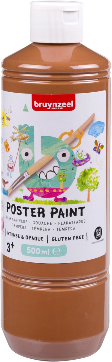 Bruynzeel • gouache pour affiches 500ml marron clair