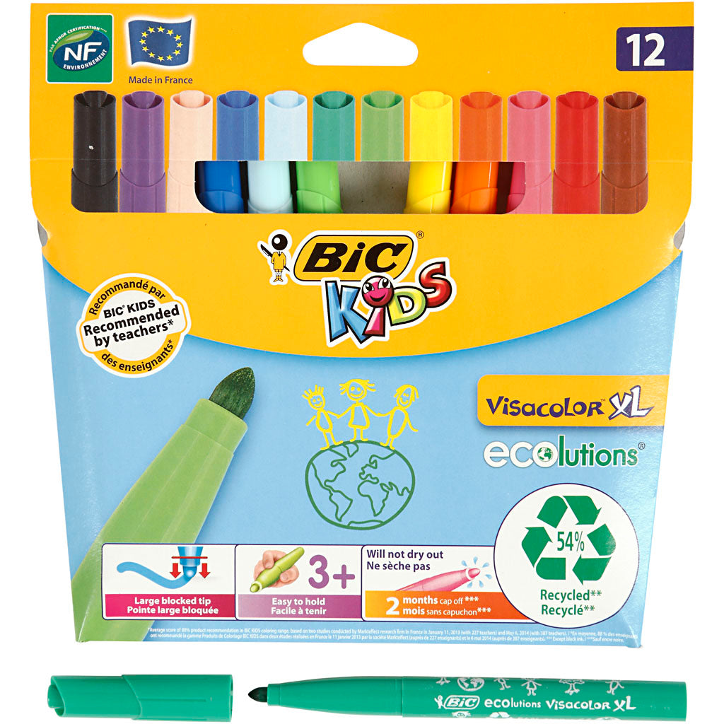 BIC Kids Visacolor XL Ecolutions, 12e.