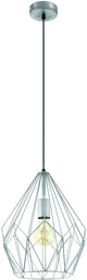 Lampe à suspension Eglo Carlton - e27 - ø 31 cm - argent