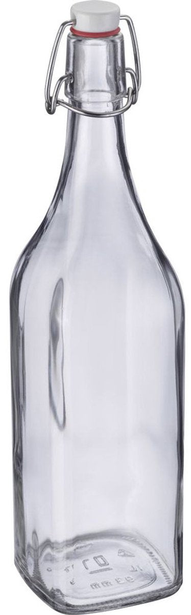 Bouteille à bouchon pivotant Westmark Bouteille à bouchon pivotant, carrée, volume de remplissage : 1 l, verre plastique acier, 66202270