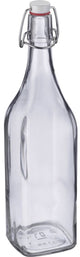 Bouteille à bouchon pivotant Westmark Bouteille à bouchon pivotant, carrée, volume de remplissage : 1 l, verre plastique acier, 66202270
