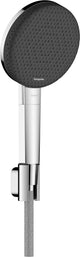 Hansgrohe Raindance Alive Select S - Set de douche - Économie d'eau ecosmart - Commande par bouton Select - Taille 125 mm - 3 fonctions de pulvérisation - Chrome