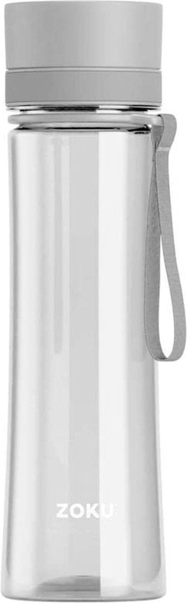 Gourde Zoku, 0,6 l, polypropylène silicone, sans BPA, gris clair |