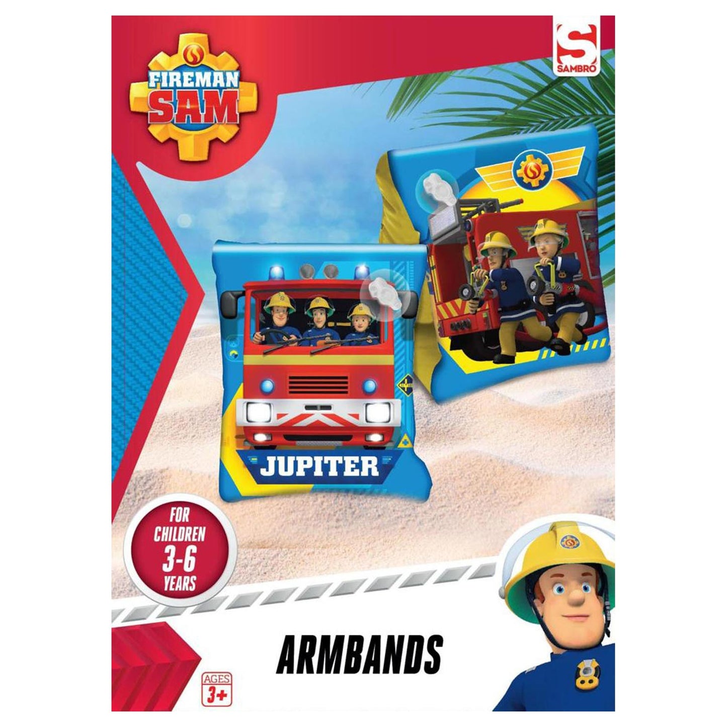 Sambro Swimming Bands Fireman Sam, 3-6 ans