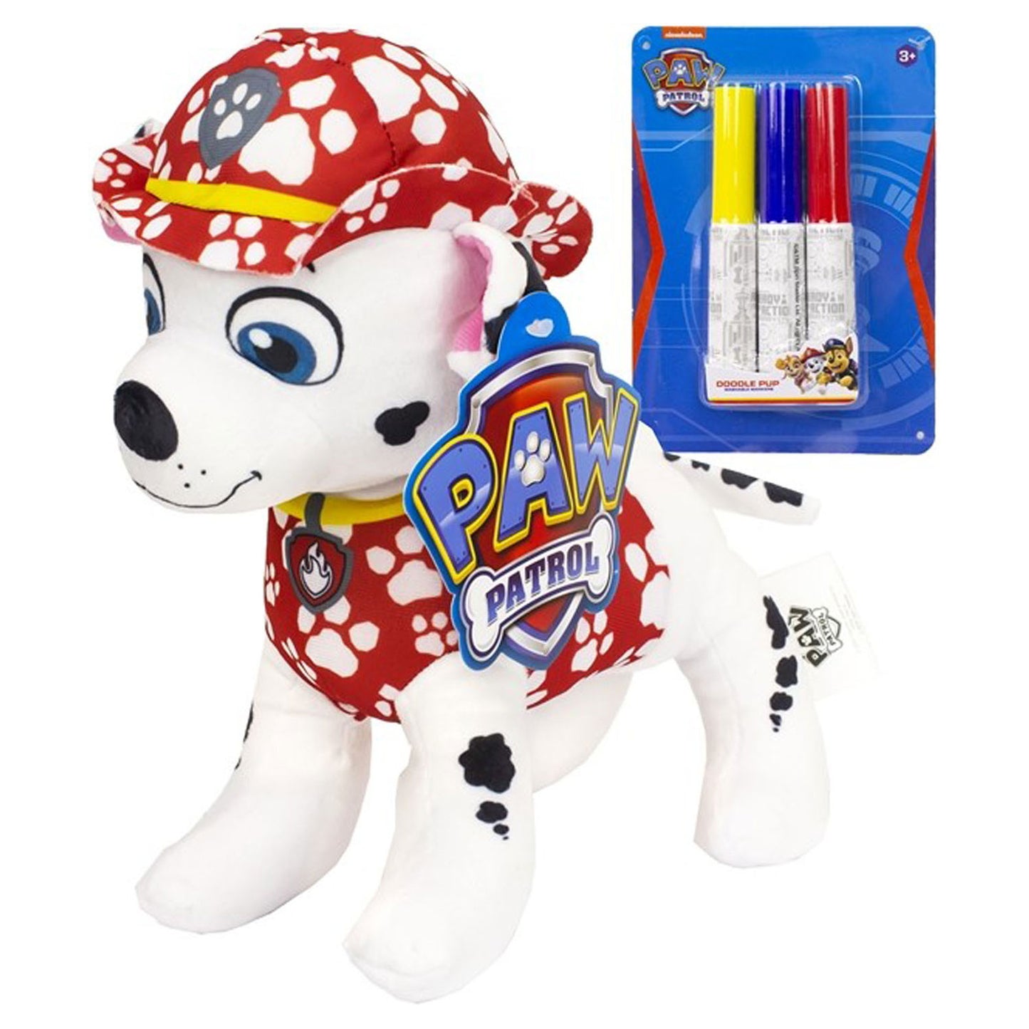 PAW Patrol Color Toy Cuddly avec marqueurs - Marshall