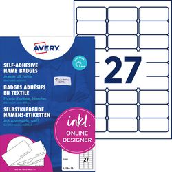 Badges nominatifs avery autocollants 540 étiquettes