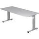 Bureau Bach Hammerer Fox 19 5 180x80cm aggloméré mélaminé gris