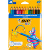 Crayons de couleur Bic Evolution, hexagonaux, L: 17,5 cm, remplissage de 3 mm, différentes couleurs, 18 pièces 1 boîte