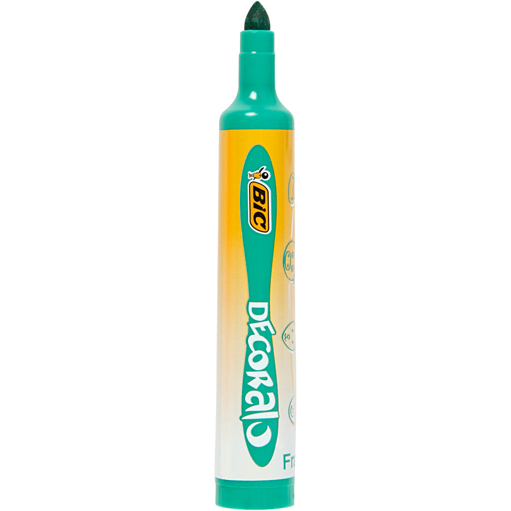 BIC Decoralo Jumbo marqueurs, épaisseur de ligne 4 mm, différentes couleurs, 30 pièces 1 boîte