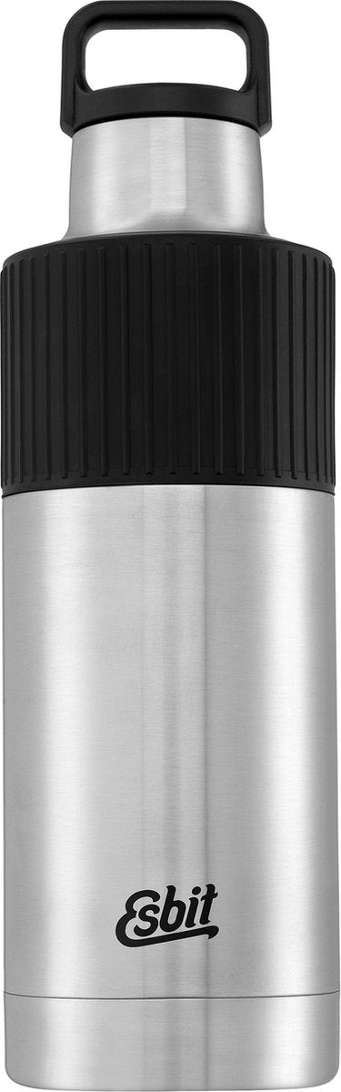 Bouteille thermos sculpteur Esbit - 1l - argent mat - couvercle en silicone - bouchon à boucle