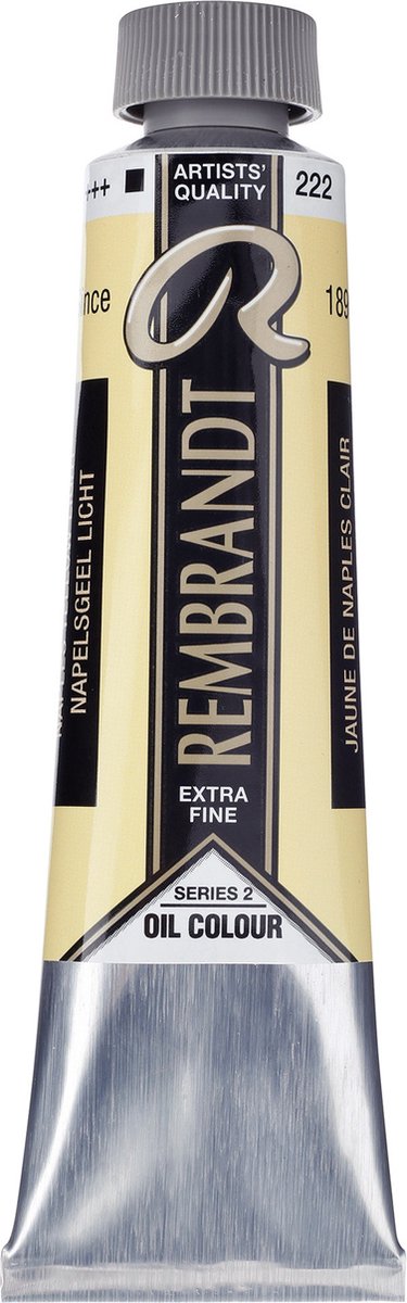 Peinture à l'huile Rembrandt Naples jaune clair 222 40ml
