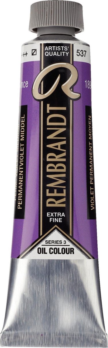 Peinture à l'huile Rembrandt tube 40 ml médium violet permanent 537
