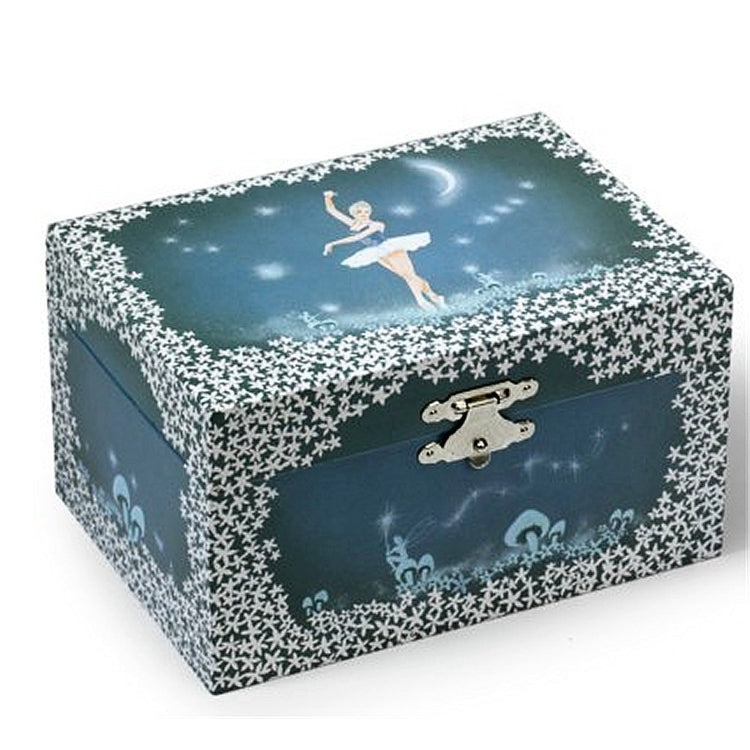 Simplement pour les enfants simplement pour la boîte à musique bijoux ballerine robe blanche bleu blanc