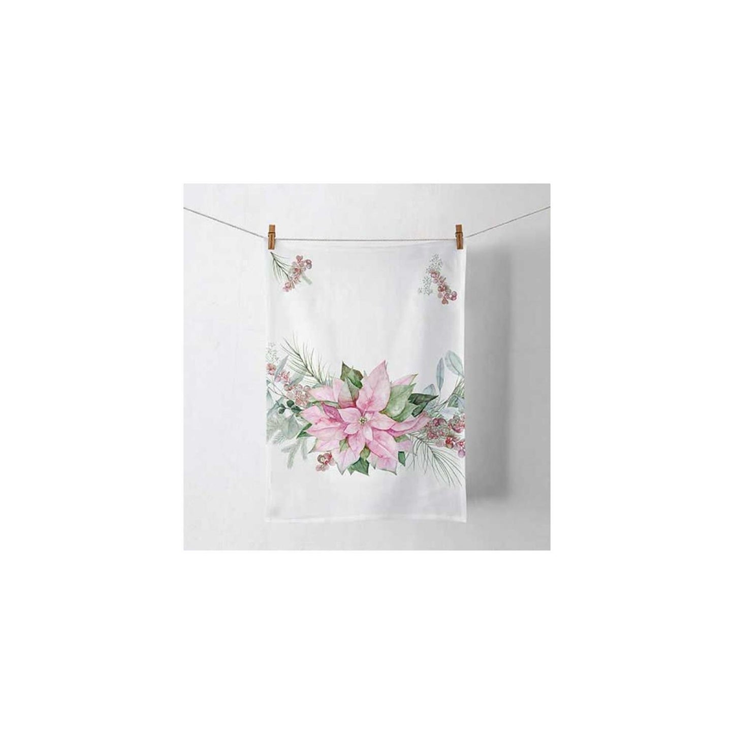 Torchon Ambiente poinsettia rose