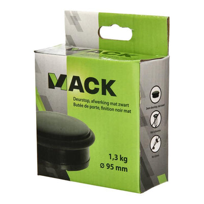 Mack 1069043 - butée de porte lourde noir 1,3 kg ø 95mm hauteur 35mm | 6 pièces