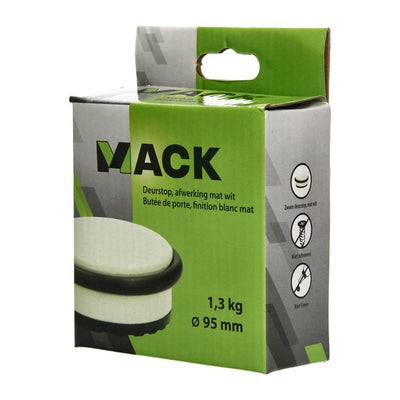 Mack 1069044 - butée de porte lourde blanc 1,3 kg ø 95mm hauteur 35mm | 6 pièces