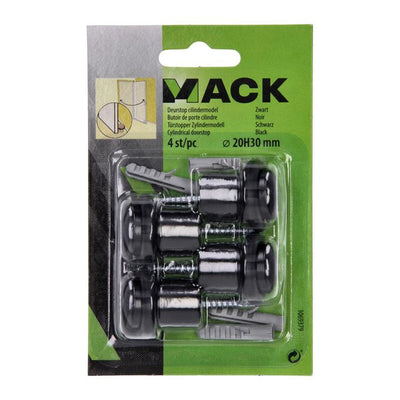 Mack 1069379 - modèle de cylindre d'arrêt de porte noir ø 20h30 mm 4 pcs pc | 6 pièces