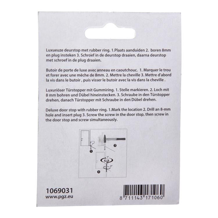 Mack 1069031 - modèle de cylindre d'arrêt de porte noir ø 30h35 mm 1 pièce pièce | 6 pièces