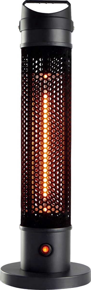 Alpina Heater Chauffage de terrasse électrique - Chauffage infrarouge avec répartition de la chaleur à 360 degrés - Chauffages électriques IP44 résistant aux éclaboussures - Chauffage de terrasse infrarouge 800 W pour l'intérieur et l'extérieur