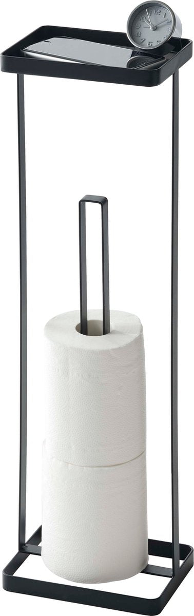 Porte-rouleau de papier toilette ouvert Yamazaki - tour - noir