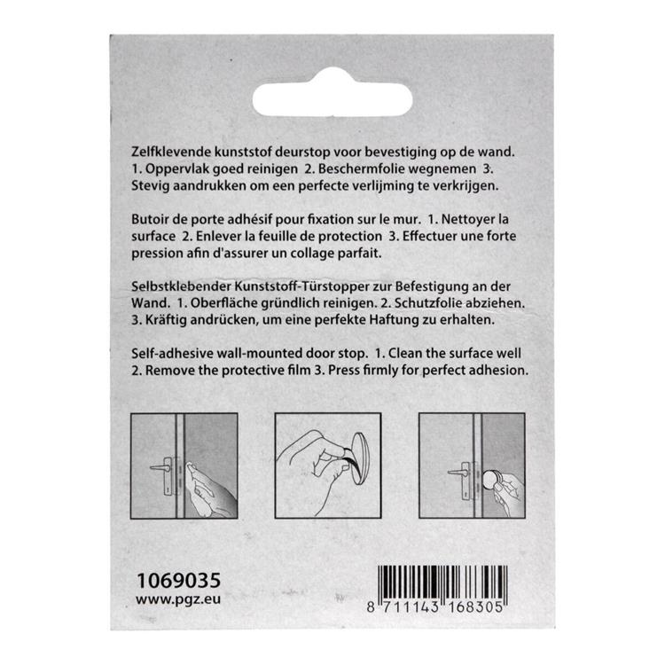 Mack 1069035 - butée de porte autocollante noir ø 40 mm 2 pcs | 6 pièces
