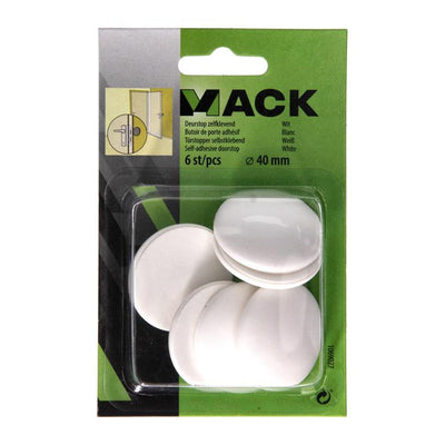 Mack 1069027 - butée de porte autocollante blanc ø 40 mm 6 pcs | 6 pièces