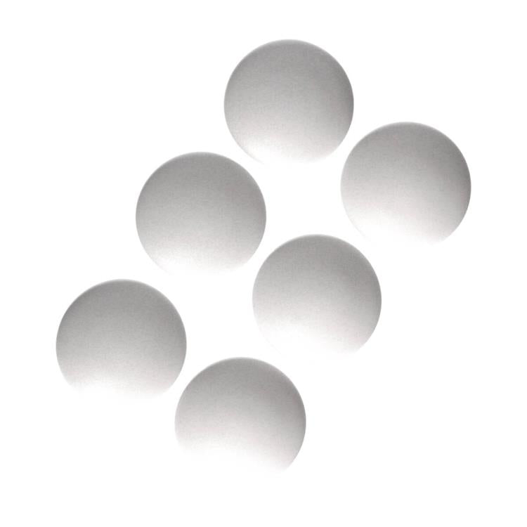 Mack 1069027 - butée de porte autocollante blanc ø 40 mm 6 pcs | 6 pièces