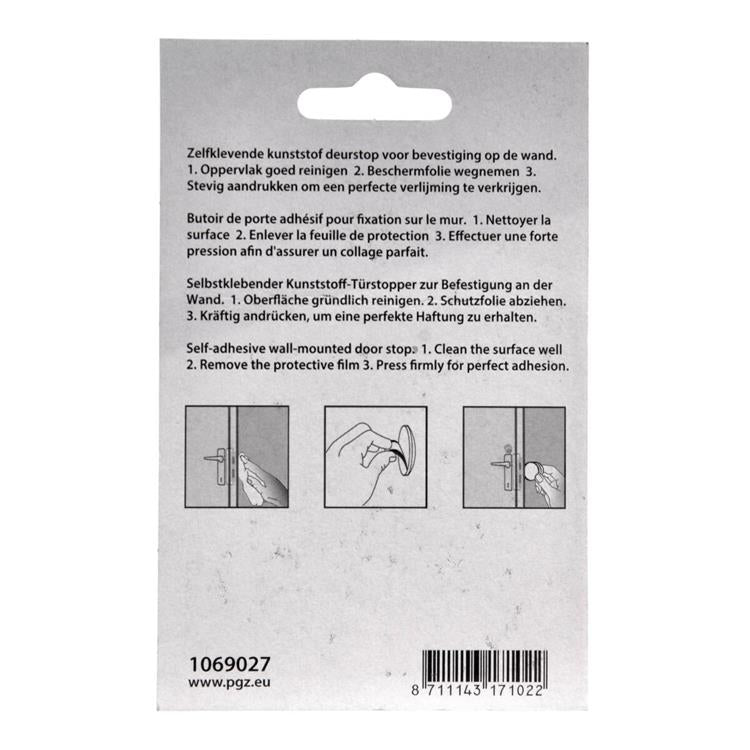 Mack 1069027 - butée de porte autocollante blanc ø 40 mm 6 pcs | 6 pièces