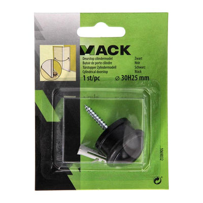 Mack 1069032 - modèle de cylindre d'arrêt de porte noir ø 30h25 mm 1 pièce pièce | 6 pièces
