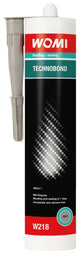 Colle de montage élastique Womi technobond gris - 290 ml - flexible forte - multi-matériaux - colle de montage et d'étanchéité professionnelle