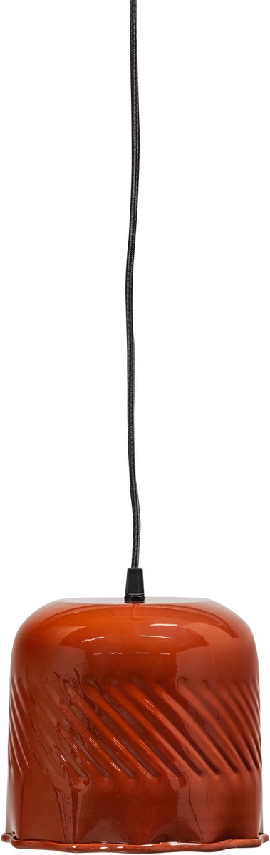 Lampe suspendue Woood arleso - métal - marron orange - 18x17x17