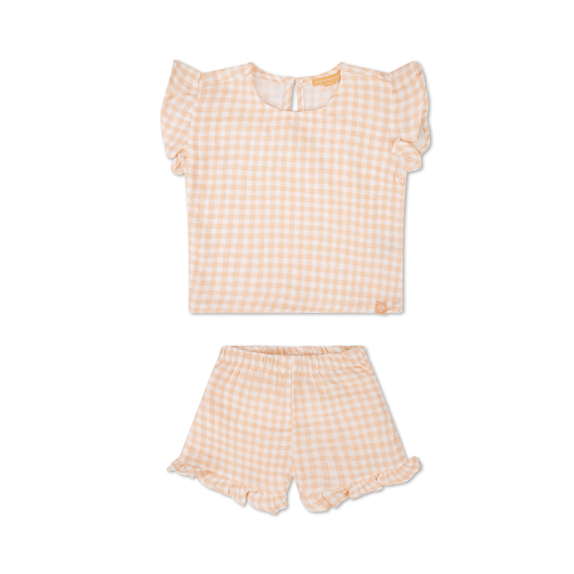 Sunset Grid | Girls blancs oranges Set Beach-Muslin