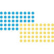 Points de marquage francs 19 mm bleu jaune