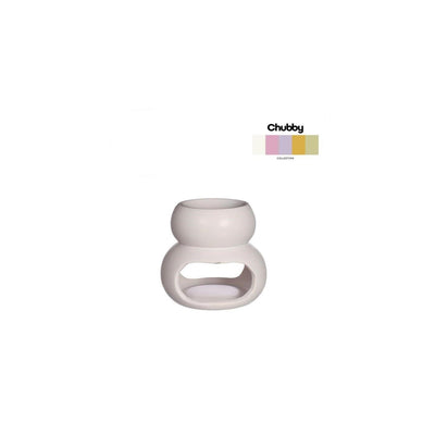 Brûleur potelé Idées 4 saisons ø10xh9cm blanc cassé