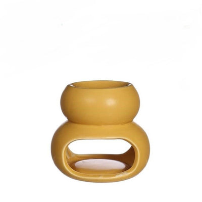 Brûleur parfum potelé Idées 4 saisons jaune ø10xh9cm