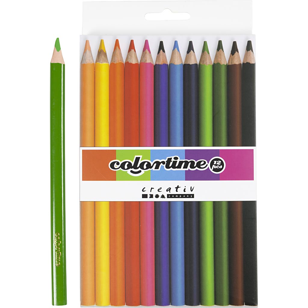 Crayons de couleur jumbo triangulaires - Couleurs de base, 12e.