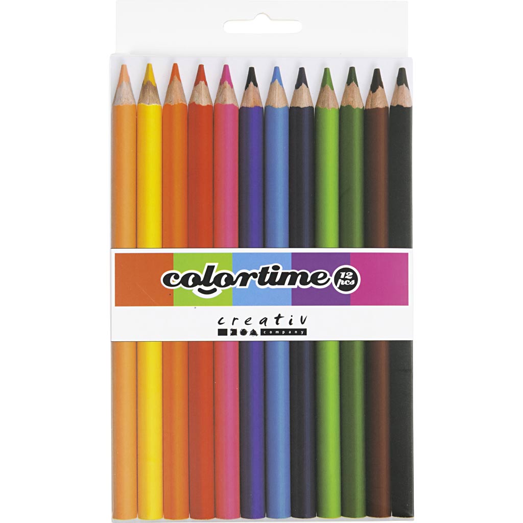 Crayons de couleur jumbo triangulaires - Couleurs de base, 12e.