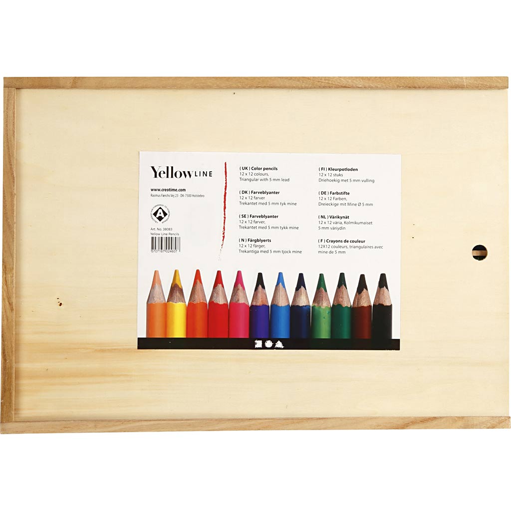 Crayons de couleur Creativ company, recharge 5 mm, jumbo, différentes couleurs, 144 pièces 1 boîte
