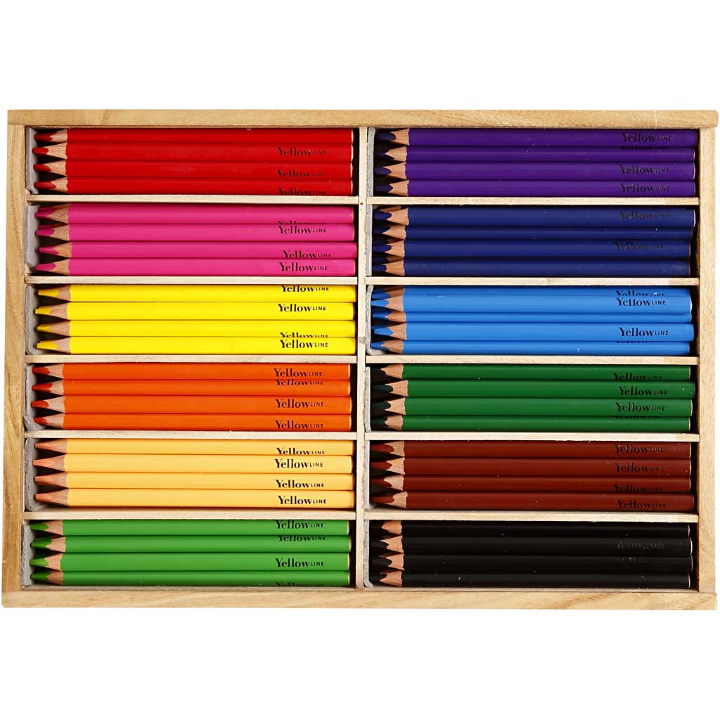 Crayons de couleur Creativ company, recharge 5 mm, jumbo, différentes couleurs, 144 pièces 1 boîte