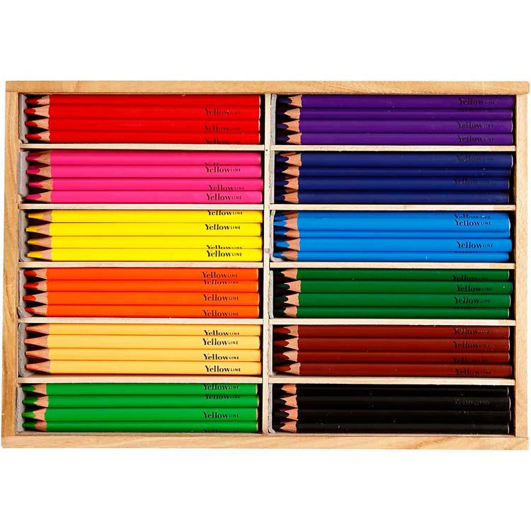 Crayons de couleur Creativ company, recharge 5 mm, jumbo, différentes couleurs, 144 pièces 1 boîte