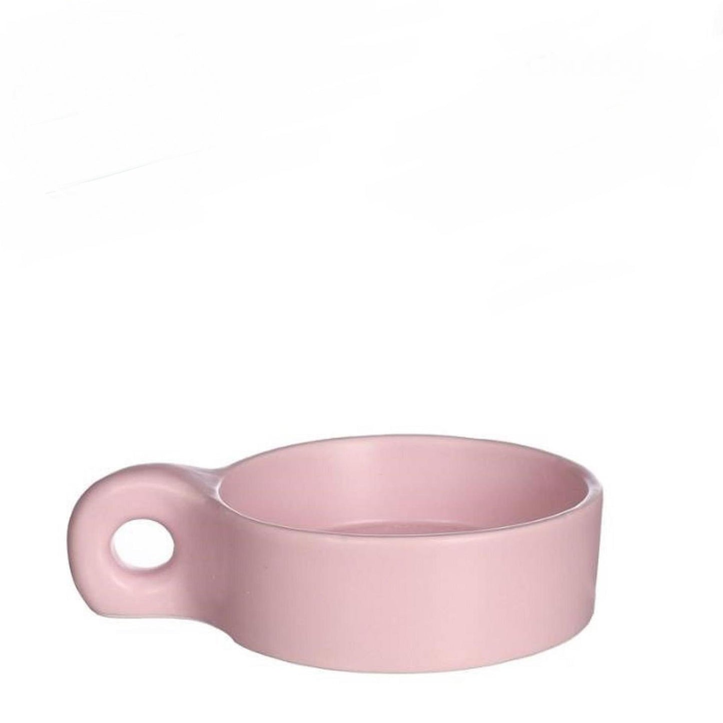 Bougeoir potelé Idées 4 saisons rose 13,5x9,5cm